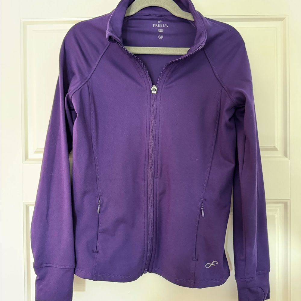 Freely Girl’s Purple Full-Zip Athletic Jacket